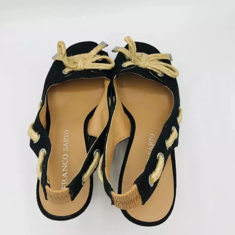 Franco Sarto Shoes Womens Size 7 M CliFF Wedge Cork Platform Sling back Sandals - Picture 8 of 11